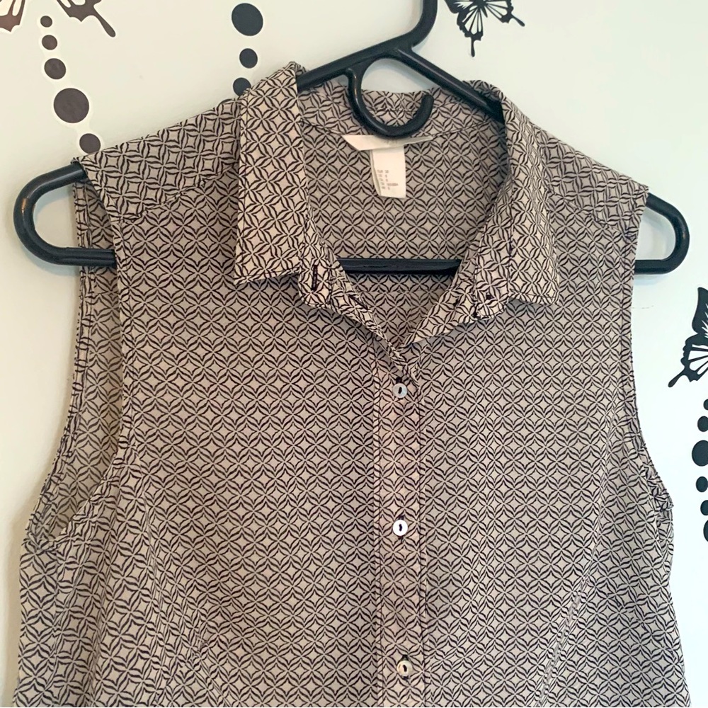 H&M Sleeveless Semi Sheer Shirt